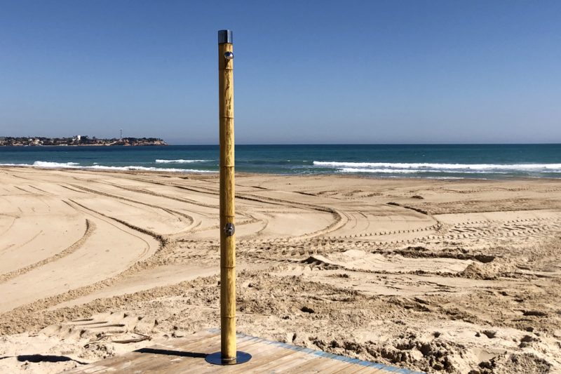 Ducha imitación bambú en acero